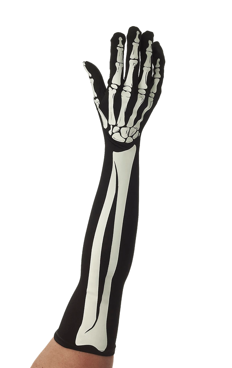 Long Skeleton Arm Gloves 3 Long Skeleton Arm Gloves