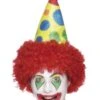 Smiffys Yellow Clown Hat With Red Wig Accessory 2 Smiffys Yellow Clown Hat With Red Wig Accessory -Masquerade Costumes 00001864p
