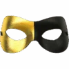 GENERIC Black And Gold Eye Mask -Masquerade Costumes 00002282p