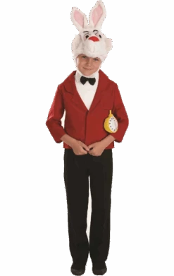Childrens Alice In Wonderland White Rabbit Costume