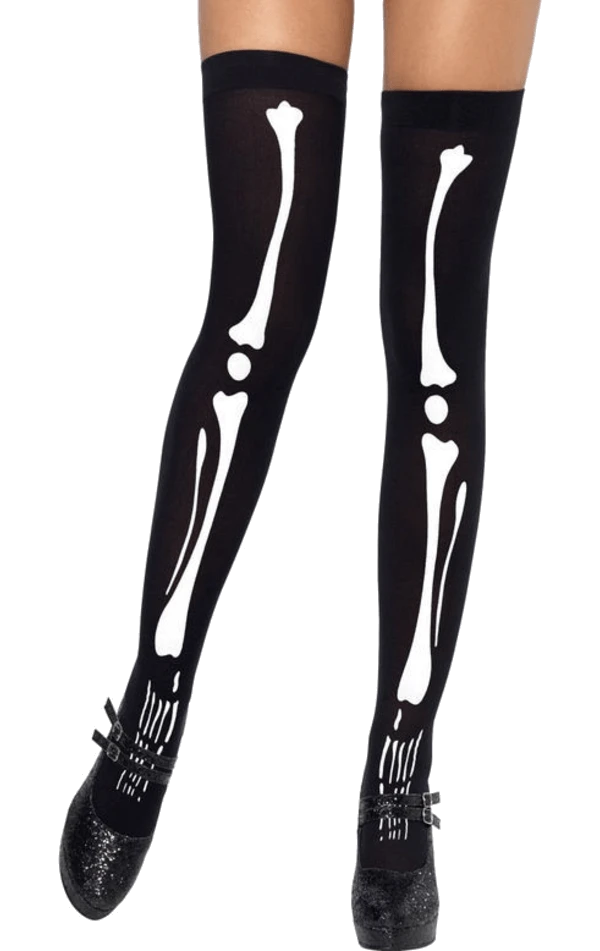 Smiffys Skeleton Halloween Stockings 3 Smiffys Skeleton Halloween Stockings