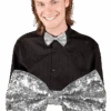 Boland Silver Glitter Bow Tie -Masquerade Costumes 00004684p
