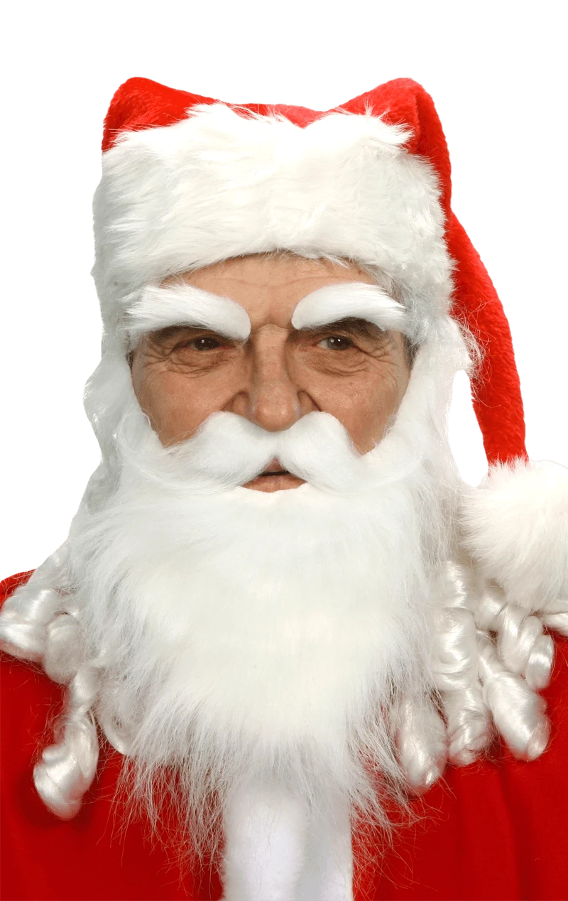 Santa White Beard And Eyebrows Set 3 Santa White Beard And Eyebrows Set