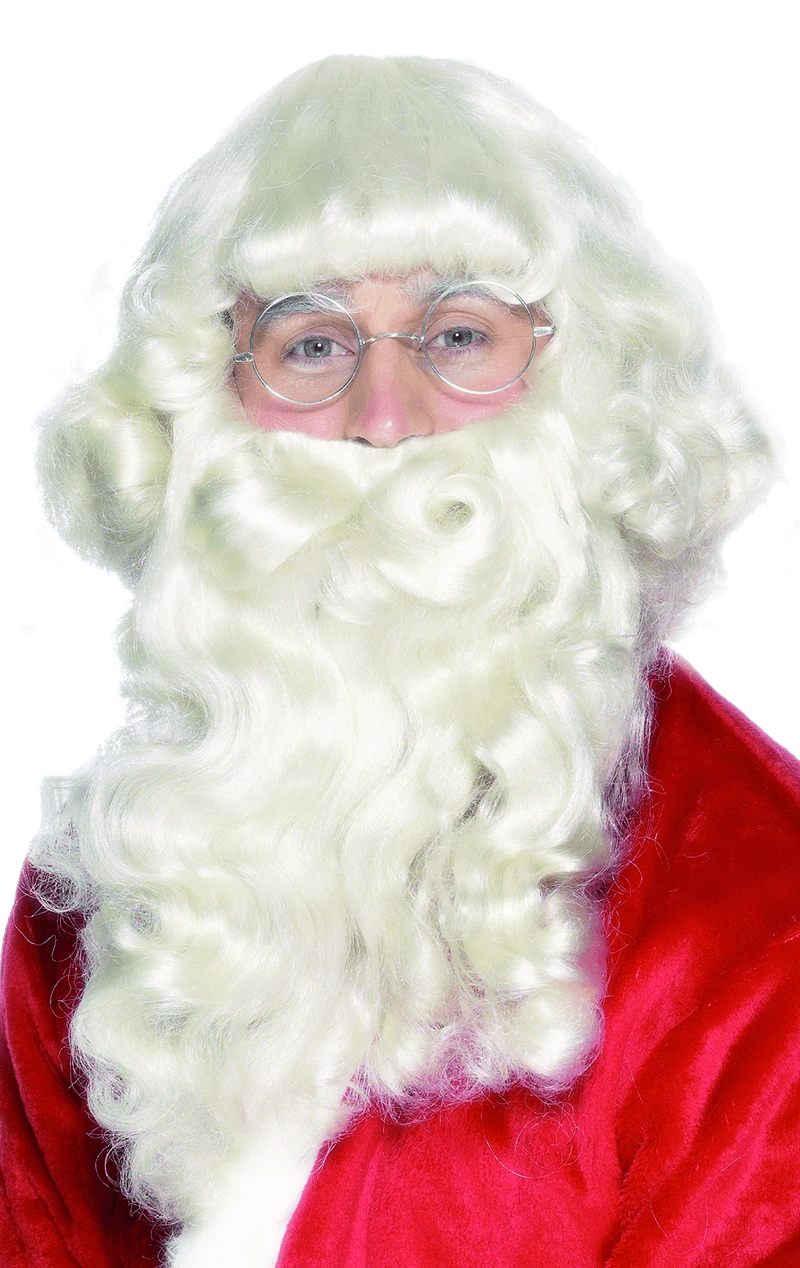 Smiffys Adults Long Santa Beard Accessory 3 Smiffys Adults Long Santa Beard Accessory