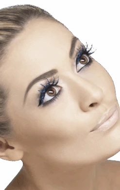 Smiffys Glitter Web Blue Eyelashes