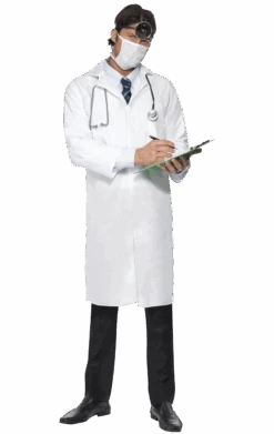 Smiffys Budget Doctor Lab Coat And Facepiece