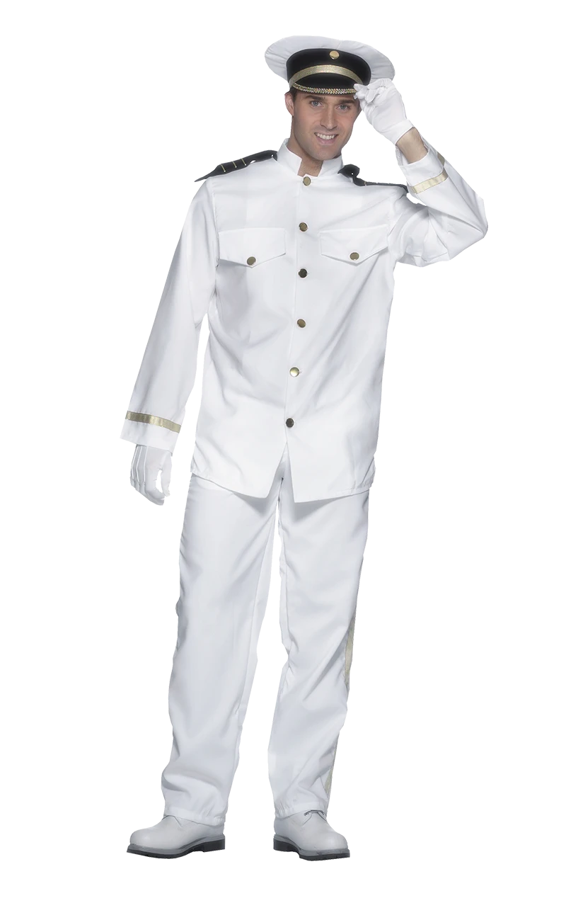 Smiffys Adult Navy Whites Costume 3 Smiffys Adult Navy Whites Costume