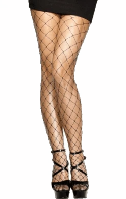 Smiffys Black Whale Fishnet Tights