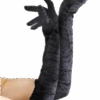 Smiffys Long Black Velvet Gloves -Masquerade Costumes 00011316p