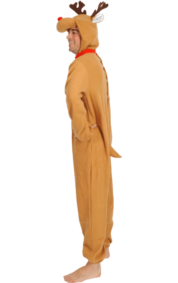Adult Red Nose Christmas Reindeer Costume 4 Adult Red Nose Christmas Reindeer Costume - Image 2