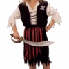 Childrens Striped Pirate Girl Costume -Masquerade Costumes 00011948p
