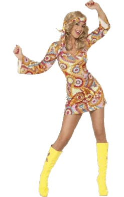 Smiffys Adult 60s Hippie Costume