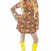 Adult 1960s Flower Power Hippy Costume -Masquerade Costumes 00013844p