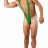 Mens Green Borat Mankini Costume -Masquerade Costumes 00014683p