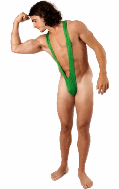Mens Green Borat Mankini Costume