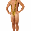 Adult Borat Mankini Tiger Thong Swimsuit 1 Adult Borat Mankini Tiger Thong Swimsuit -Masquerade Costumes 00014689p