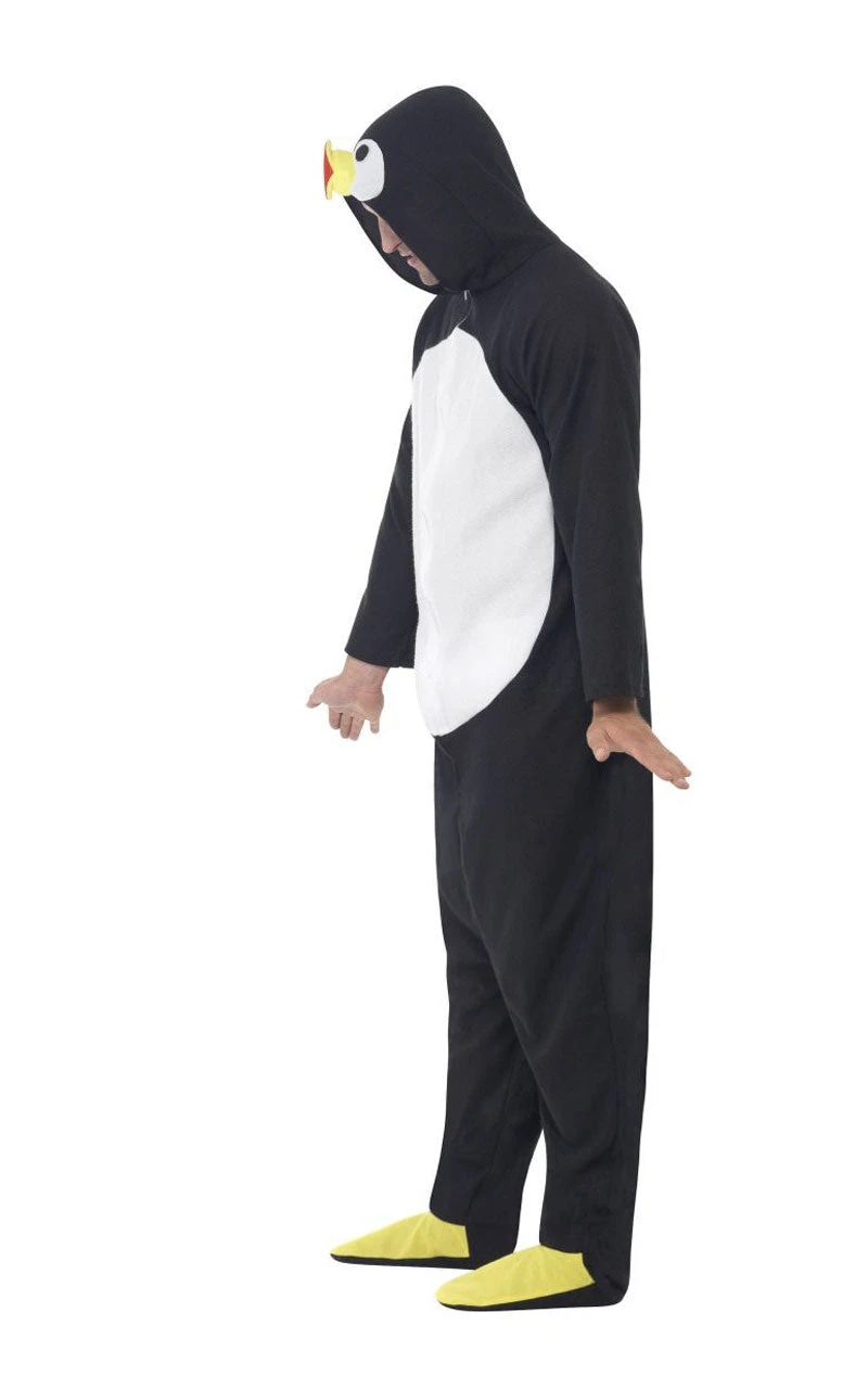 Smiffys Adult Penguin Onesie Costume 4 Smiffys Adult Penguin Onesie Costume - Image 2
