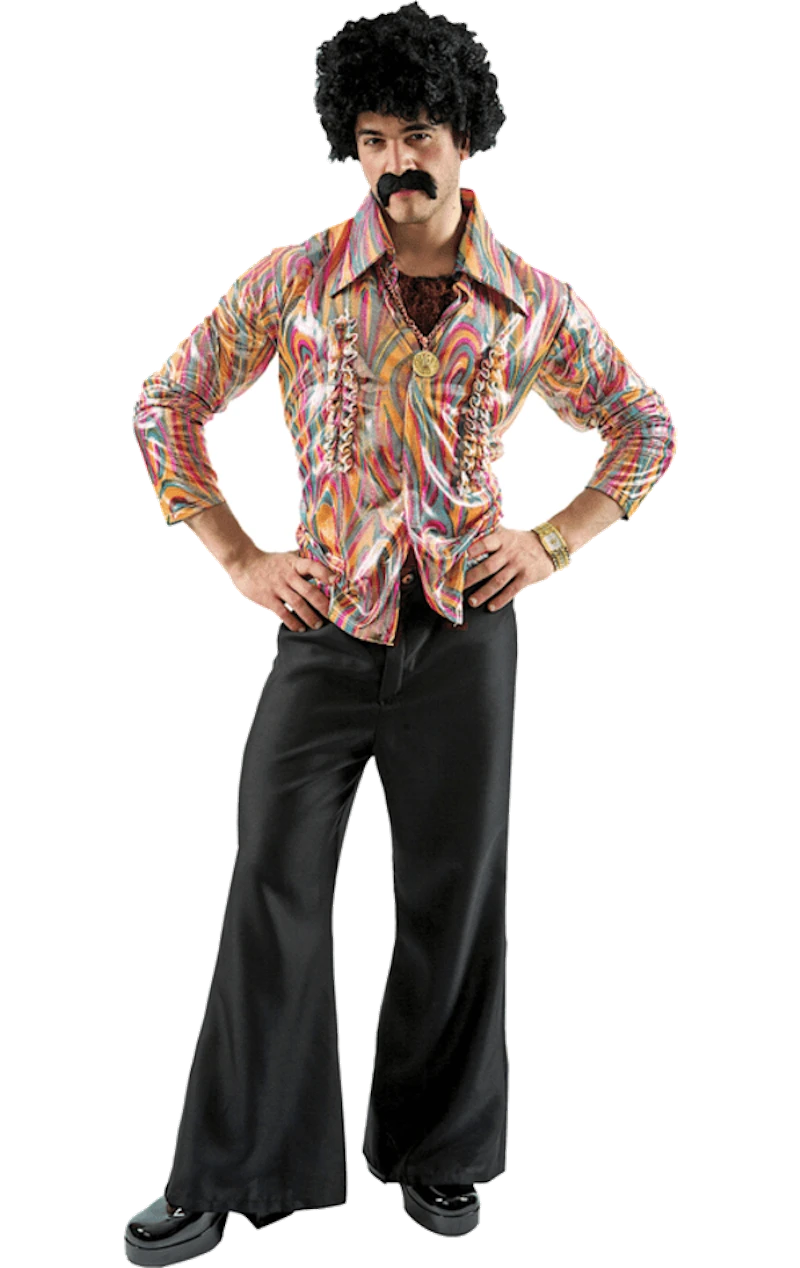 Mens Frill Disco Costume 3 Mens Frill Disco Costume
