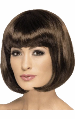 Smiffys Long Bob Wig (Brunette)