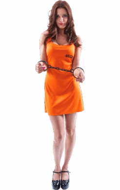 Adult Orange Convict Dress