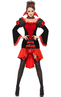 Smiffys Ladies Fever Boudoir Vampiress Costume