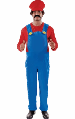 Mens Super Mario Costume (Plus Size)