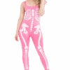 Womens Pink Skeleton Jumpsuit