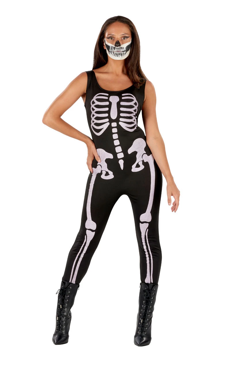 Womens Skeleton Tutu Jumpsuit Costume 4 Womens Skeleton Tutu Jumpsuit Costume - Image 2