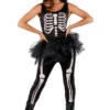 Womens Skeleton Tutu Jumpsuit Costume