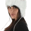 White Kitty Hat -Masquerade Costumes 00018202p