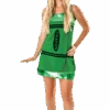 Womens Green Crayon Costume -Masquerade Costumes 00018454p