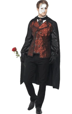 Smiffys Mens Dark Opera Masquerade Costume