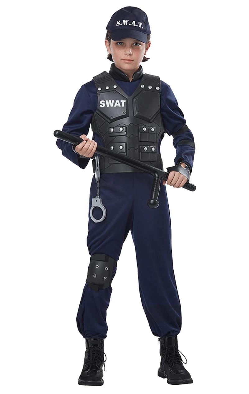 Kids SWAT Police Costume 3 Kids SWAT Police Costume