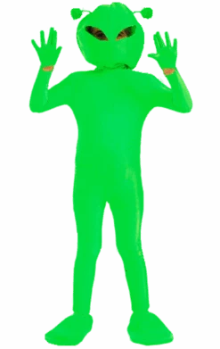 GENERIC Kids Green Alien Costume
