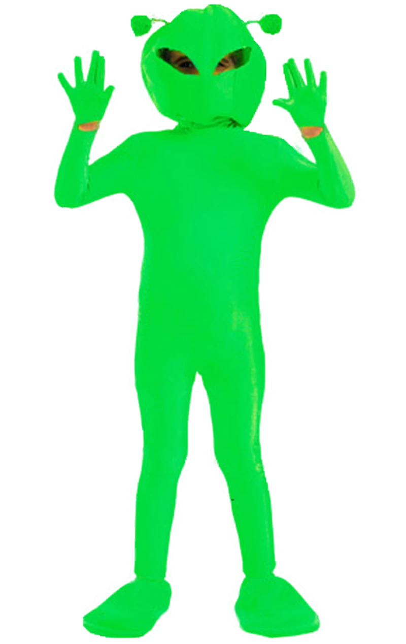 GENERIC Kids Green Alien Costume 3 GENERIC Kids Green Alien Costume