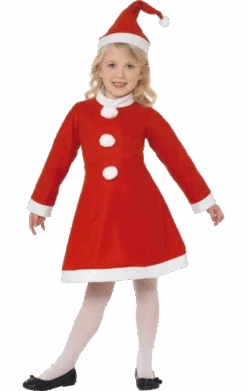 Smiffys Childrens Santa Girl Costume