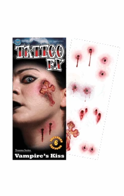 Vampire Kiss Temporary Tattoos Accessory