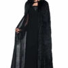 Black Hooded Cloak Accessory -Masquerade Costumes 00040240p