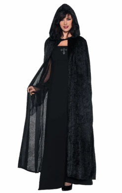 Black Hooded Cloak Accessory