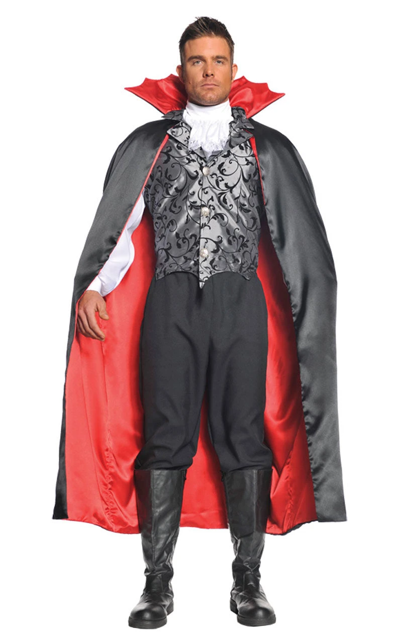GENERIC Mens Satin Vampire Cape 3 GENERIC Mens Satin Vampire Cape