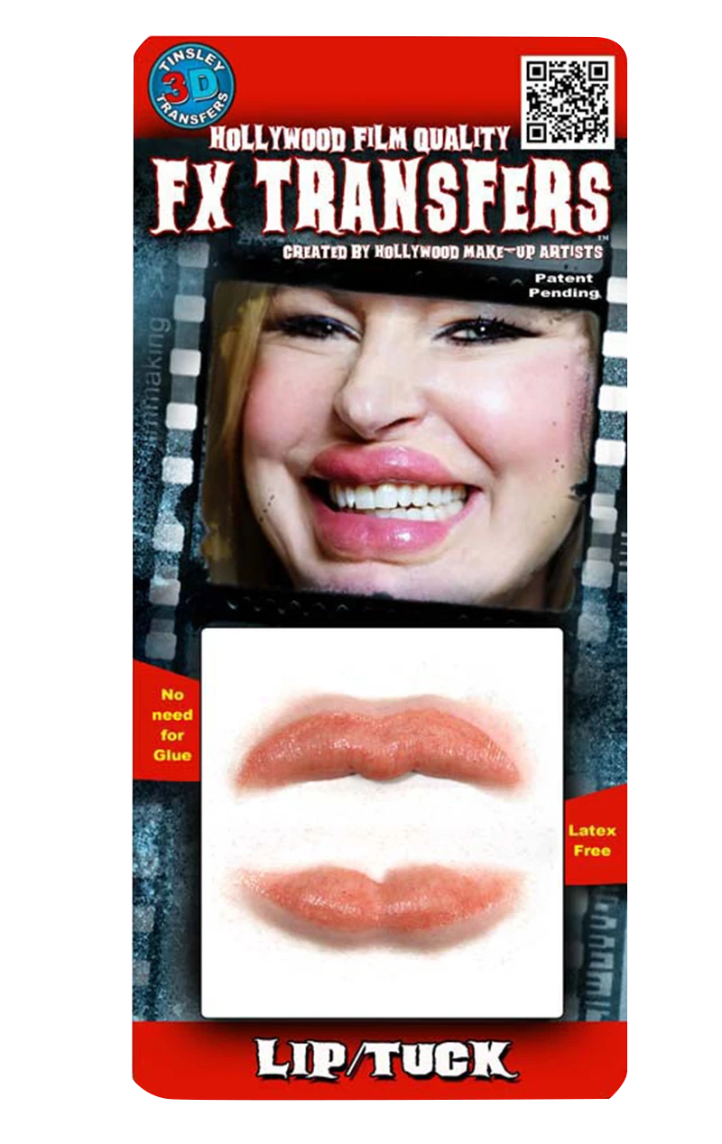 Lip Tuck 3D FX Transfers 3 Lip Tuck 3D FX Transfers