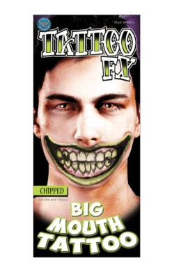 Chipped Big Mouth Tattoo