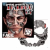 Cyborg Face Temporary Tattoo -Masquerade Costumes 00040576p