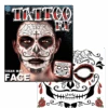 Day Of The Dead Face Tattoo Transfer -Masquerade Costumes 00040685p