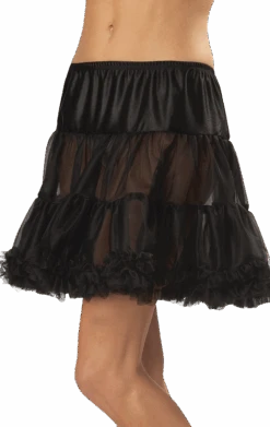 Black Tulle Ruffled Petticoat