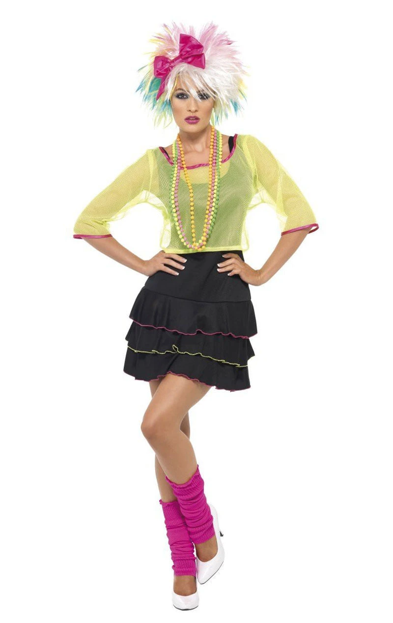 Smiffys Womens 80s Girl Costume 3 Smiffys Womens 80s Girl Costume