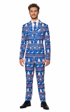 Opposuits Mens Blue Nordic Christmas Suitmeister