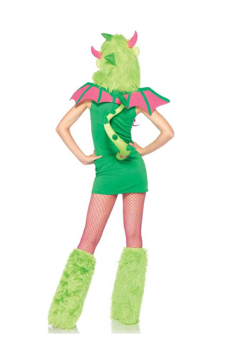 Leg Avenue Green Magic Dragon Sexy Fancy Dress Costume 4 Leg Avenue Green Magic Dragon Sexy Fancy Dress Costume - Image 2