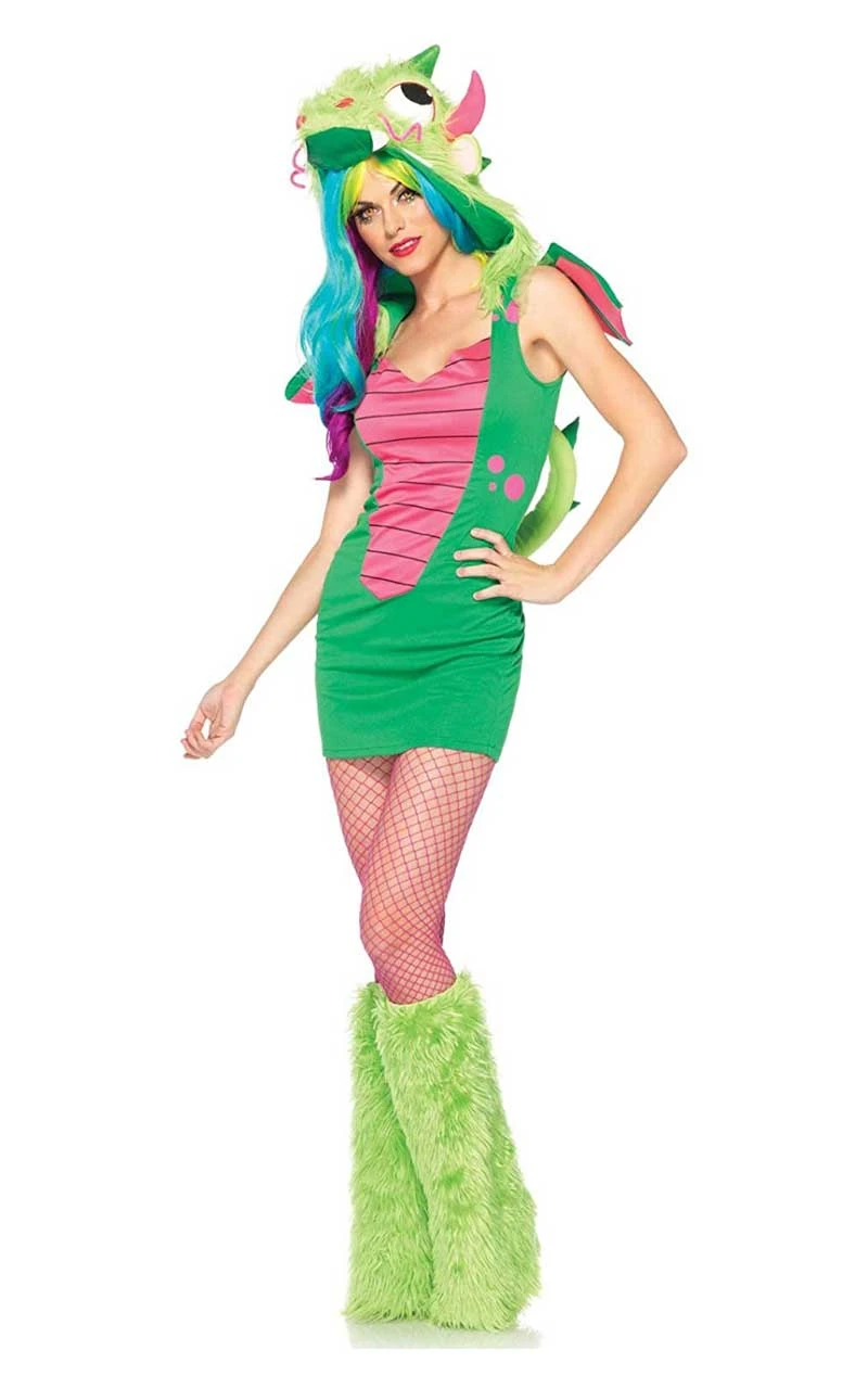Leg Avenue Green Magic Dragon Sexy Fancy Dress Costume 3 Leg Avenue Green Magic Dragon Sexy Fancy Dress Costume