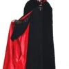 Adult Black/Red Deluxe Velvet Cape -Masquerade Costumes blackred deluxe velvet cape 819920